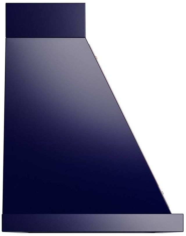 Ilve® Nostalgie II Noblesse 48" Midnight Blue Wall Mounted Range Hood with Copper Trim-2