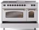 Ilve® Nostalgie II Series 48" White Pro Style Dual Fuel Range-4