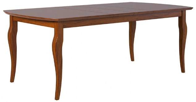 Country View Woodworking Customizable Arlington Cherry Top 48" Dining Table with 4-Leaves and Brown Maple Base-0