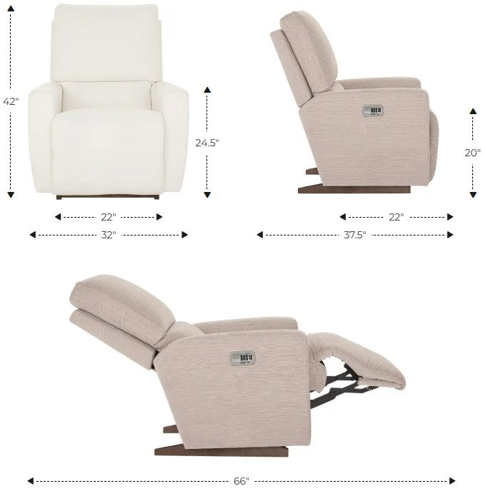 チェル坊 La-Z-Boy® Kells Chestnut Leather Power Rocking Recliner with