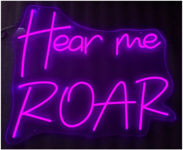 Classy Living Enlightened Hear me Roar Neon Sign-0