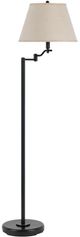 Cal® Lighting & Accessories Dana Beige/Dark Bronze Swing Arm Floor Lamp-0