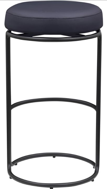 Meridian Furniture Madison Black Vegan Leather Bar Stool-2