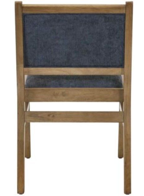 Martin Furniture Shelby Caramel/Dusty Blue Upholstered Dining Side Chair-3