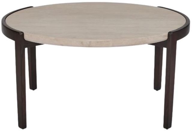 Flexsteel® Palette Beige Coffee Table with Brown Base-1