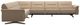 Stressless® by Ekornes® Stella 3-Piece Beige 132" Manual Reclining Sectional with Wood Base-2