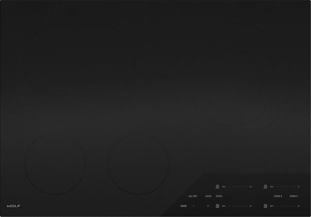 Wolf® 30" Black Contemporary Electric Cooktop-1