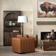 Crestview Collection Huxley Brown Swivel Accent Chair-4