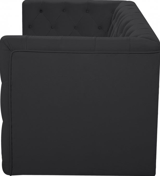 Meridian Furniture Tuft 2-Piece Black 70" Velvet Modular Sofa-2