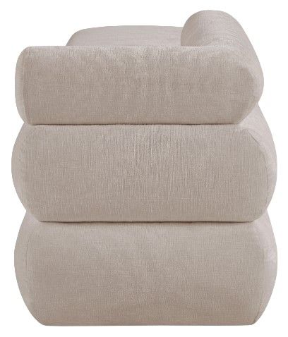 Meridian Furniture Kennedy Beige Chenille Fabric Bench-2