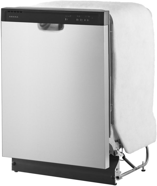 Amana® 24" Stainless Steel Front Control Built In Dishwasher with Midnight Interior-4