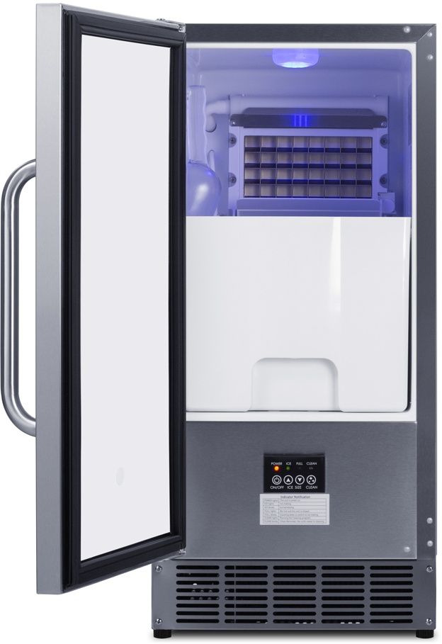 Summit® 15" 45 lb. Stainless Steel ADA Compliant Undercounter Ice Maker-1