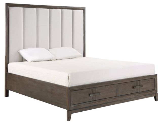 New Classic® Home Furnishings Landon 4-Piece Walnut King Platform Storage Bedroom Set-2