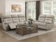 Homelegance® Laconia Latte Leather Power Double Reclining Loveseat-1