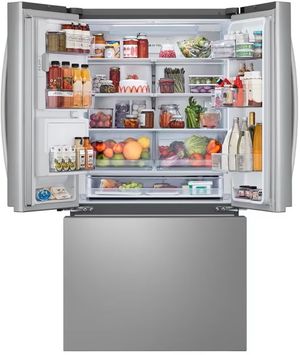 LG 36 in. 25.5 Cu. Ft. Print Proof Stainless Steel Counter Depth French Door Refrigerator- 