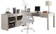 Parker House® Boca 3-Piece Cottage White L-Shaped Office Desk with Credenza Set -0