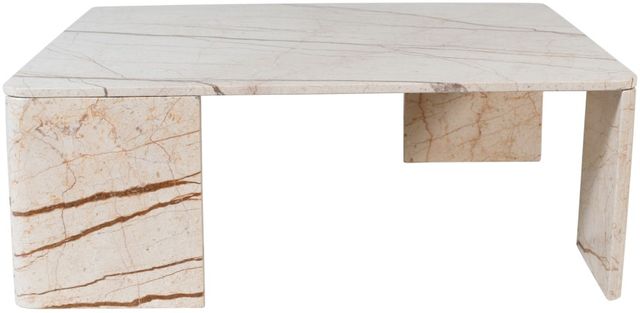 Meridian Furniture Livorno Beige Marble Coffee Table-1