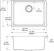 Elkay Quartz Classic® 4-Piece White 24-5/8" x 18-1/2" x 9-1/2" Single Bowl Undermount Sink Set-3