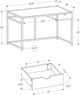 Monarch Specialties Inc. Brown Computer Desk-3