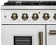 FORNO® Galiano Series Alta Qualita 48" White and Antique Brass Pro Style Gas Range-2