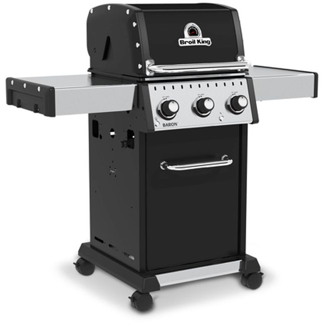 Broil King® Baron™ 320 PRO 1-Burner Black Freestanding Natural Gas Grill-2