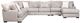Albany Industries 4-Piece Mondo White Sectional-1