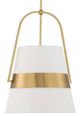 Uttermost® Harness Warm Brass/White Pendant-5