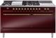 Ilve® Nostalgie II Series 60" Burgundy Pro Style Dual Fuel Range-0