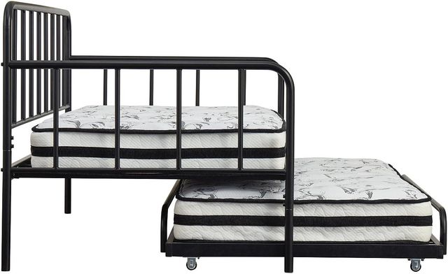 Signature Design by Ashley® Trentlore Black Twin Metal Day Youth Bed with Trundle-1