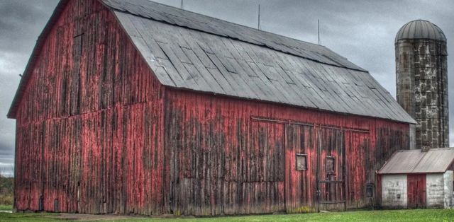 Classy Art Red Barn Wall Art-1
