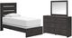 Signature Design by Ashley® Hollivern 3-Piece Dark Gray Twin Bedroom Set-0