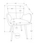 Monarch Specialties Inc. 2-Piece Black 33" Suede Dining Chair Set with Tufted Back-2