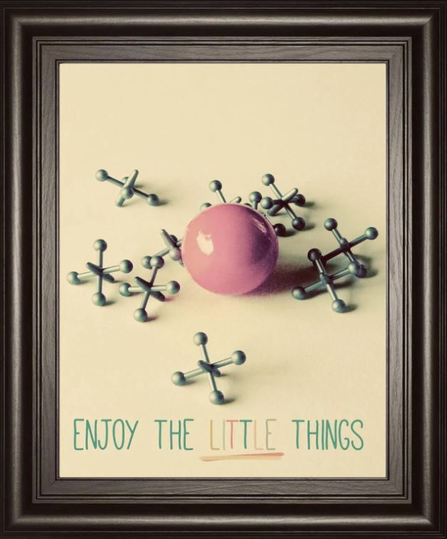 Classy Art Enjoy the Little Things by Gail Peck Framed Print Wall Art-0