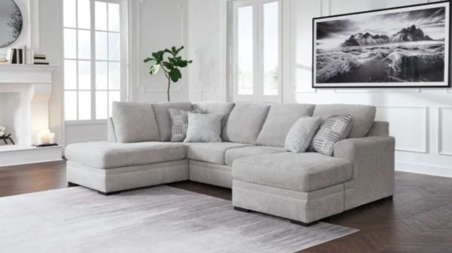 Benchcraft® Gabyleigh 2-Piece Nickel Left-Arm Facing Sectional and Chaise-3