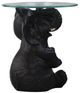 Powell® Ernie Glass Top Elephant Side Table with Dark Gray Base-3