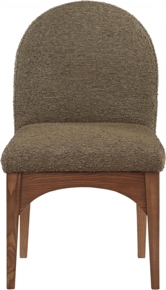 Meridian Furniture Waldorf Olive/Brown Boucle Upholstered Dining Chair-1