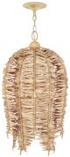 Currey & Company Tiptur Coco Cream/Natural Pendant-0