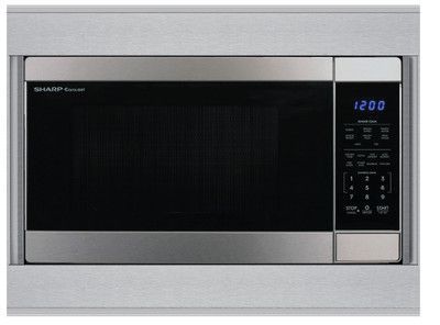 Sharp® 27" Stainless Steel Built In Microwave Trim Kit-2