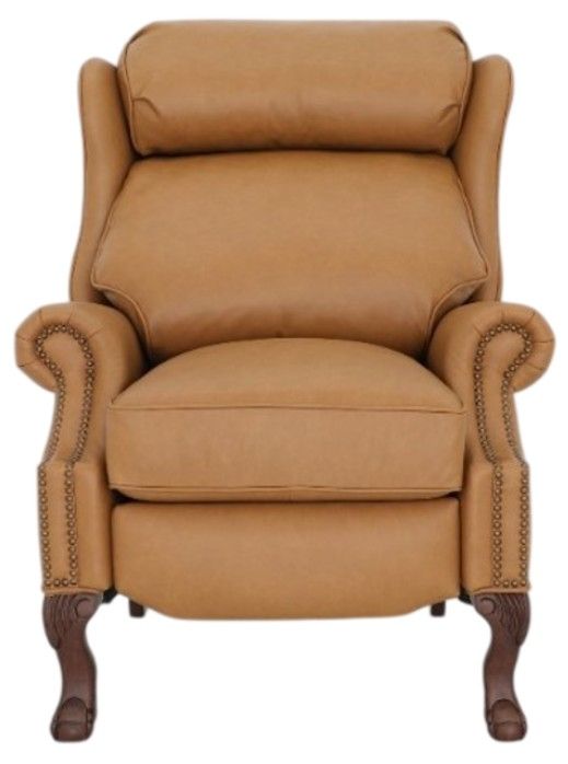BarcaLounger® Danbury Santa Fe Brandy Leather Manual Recliner-3