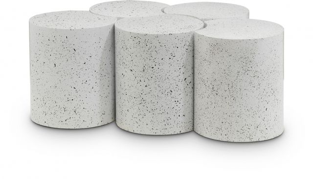 Meridian Furniture Dimple 5-Piece White Modular Nesting Coffee Table Set-3