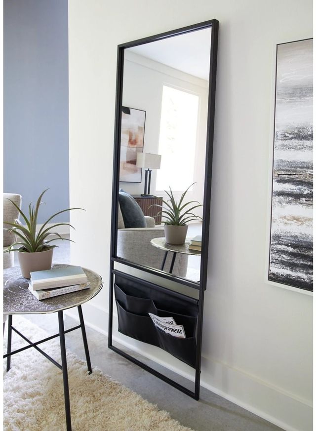 Signature Design by Ashley® Floxville Black Floor Mirror-4