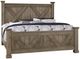 Artisan & Post by Vaughan-Bassett Cool Rustic Stone Gray King Panel X Bed-0
