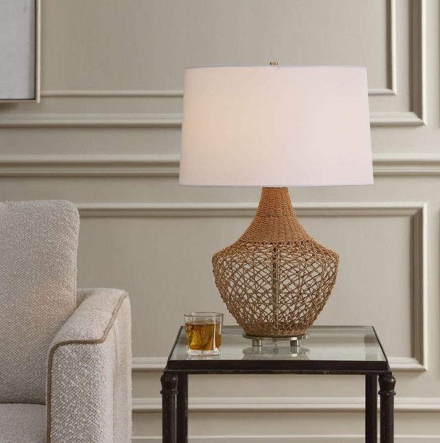 Uttermost® Samori Brown Rattan Table Lamp-1