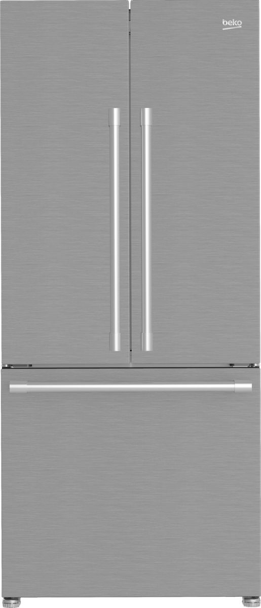 Beko 30 in. 16.1 Cu. Ft. Fingerprint-Free Stainless Steel Counter Depth French Door Refrigerator-0