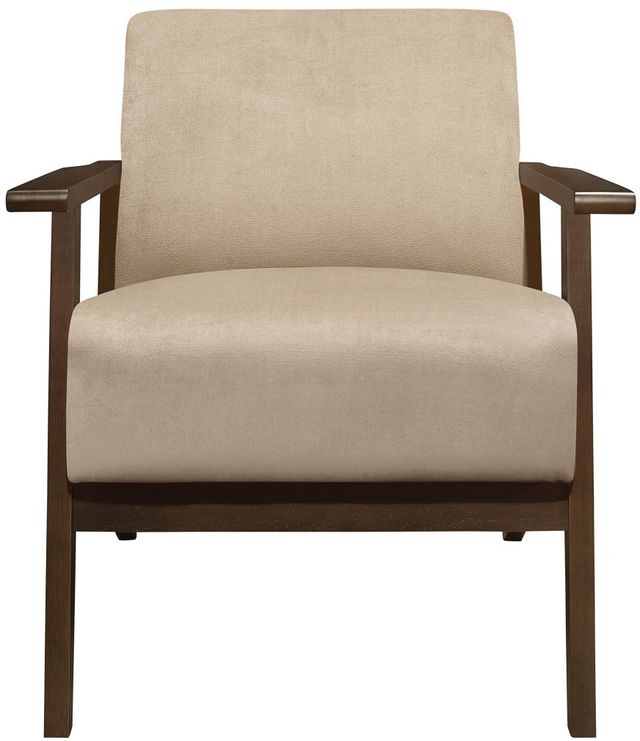 Homelegance® August Dark Walnut/Light Brown Accent Chair-2