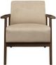 Homelegance® August Dark Walnut/Light Brown Accent Chair-2