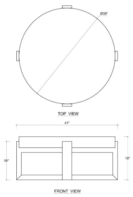 Bramble Customizable Tuscan 41" Coffee Table-1