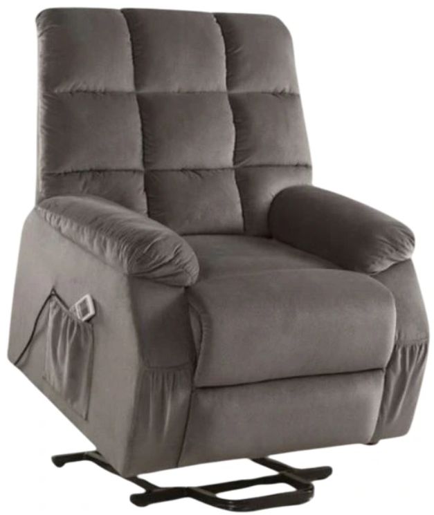 ACME Furniture Ipomoea Gray Recliner with Power Lift and Massage-0