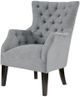 Olliix by Madison Park Grey Hannah Button Tufted Wing Chair-1