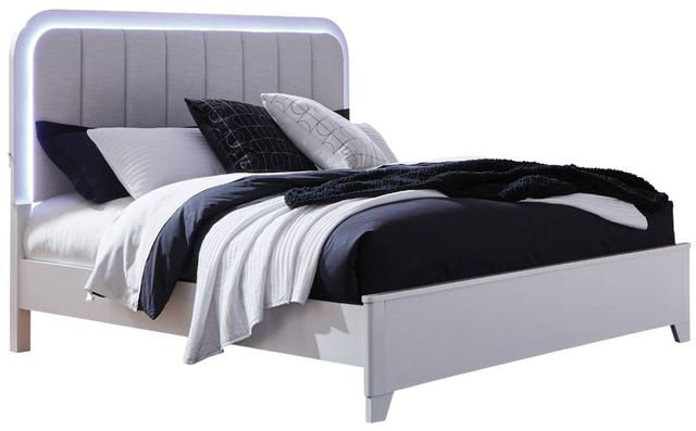 Signature Design by Ashley® Jarlee White Queen Upholstered Panel Bed-0